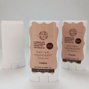 🫙Two Natural Vegan Deodorants Powder Scent Travel Size